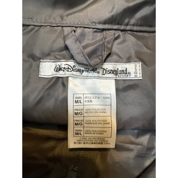 Disney Parks Adult Windbreaker Golf Jacket  Coat M/L Blue & Gray Polyester Theme - Picture 4 of 6